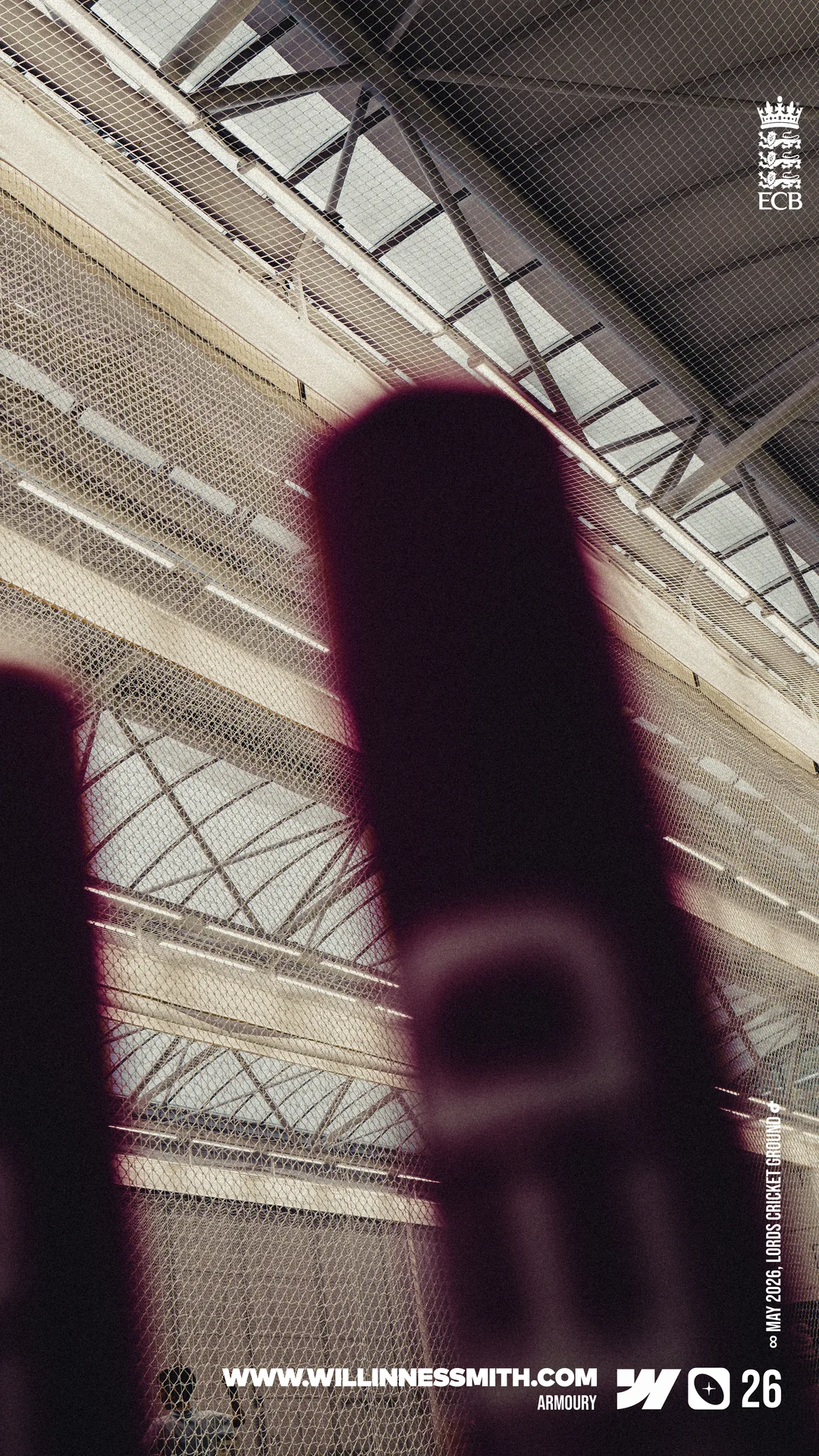 Motion-blurred hand passing the Mound Stand, Lord's